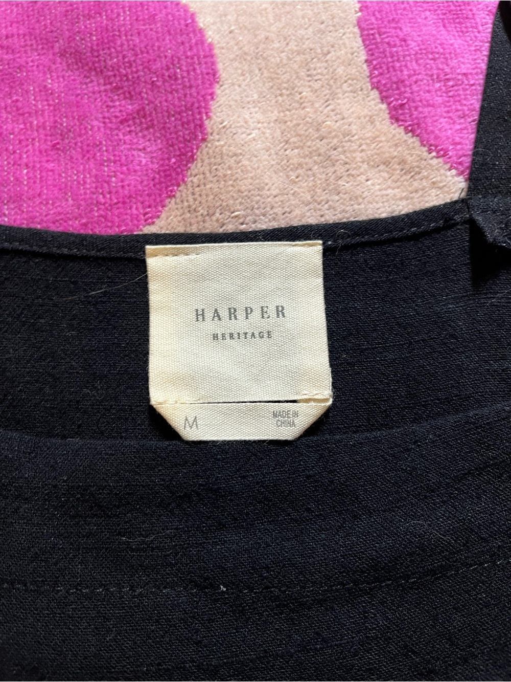 Harper Heritage Apron Knot Shoulder Linen Blend Tank Top - Picture 4 of 7